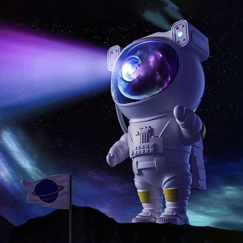 Nattlys - Stjerneprojektor med LED-lampe - Astronaut