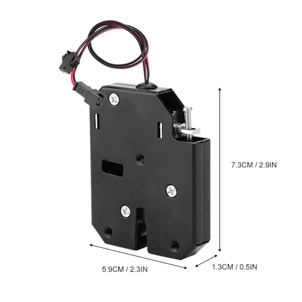 DC 12V Elektrisk styrlås Lådswitch Elektromagnetiskt lås med detekteringsbrytare