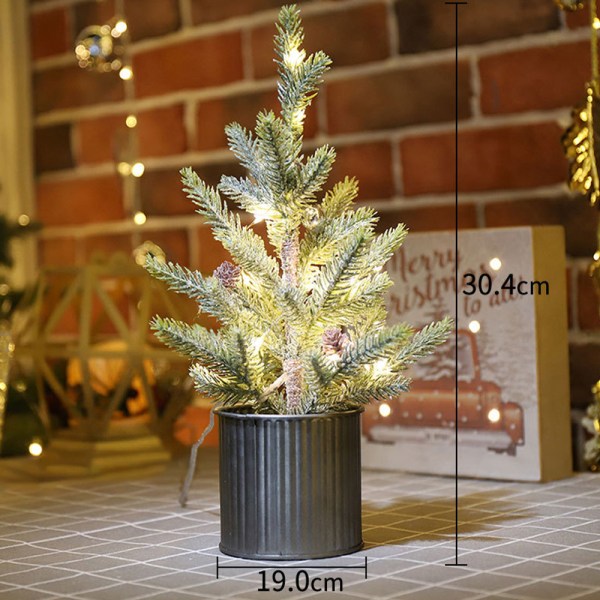 Flocking artificial Christmas tree, desktop cedar Christmas