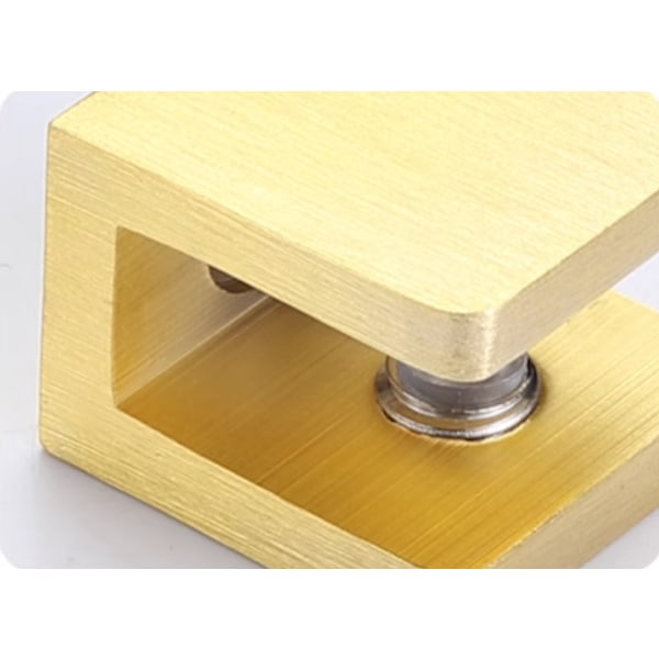 Sæt med 4 glasklemmer uden boring (til 8-10 mm glas, guld), 2