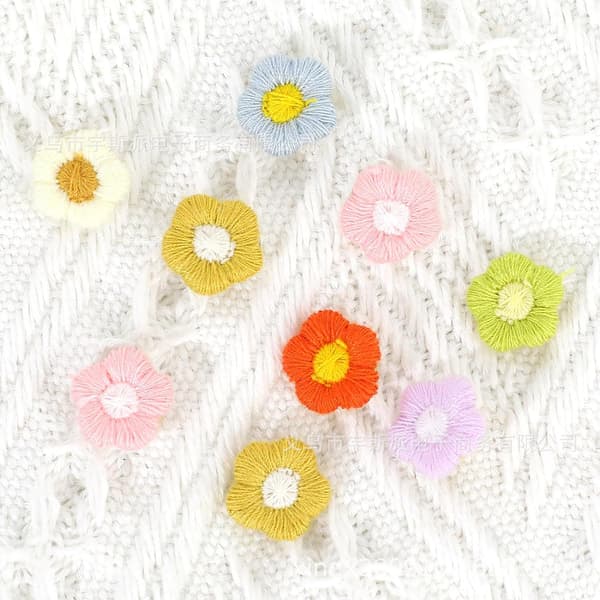 36 stk. blomsterstifter, blomsterstifter, broderede blomsterstifter, dekorative