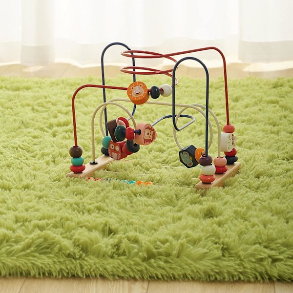 En fin natt Shaggy Fluffy Faux Fur Area Rug, Mjuk, Lyxig