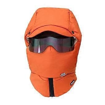 Vinterhat Vindtæt Maske Komfortabel Trapperhat til Udendørs Skiløb Cykling (Orange)