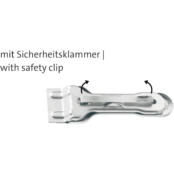 Keramikhällsskrapa, utbytbart rengöringsblad, stål, silver