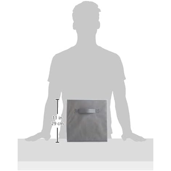 E-handels Vikbara Förvaringskuber - Vikbara Tygförvaringskorgar Organiserare för Barnkammare, Hem, Kontor, 2-pack Gray