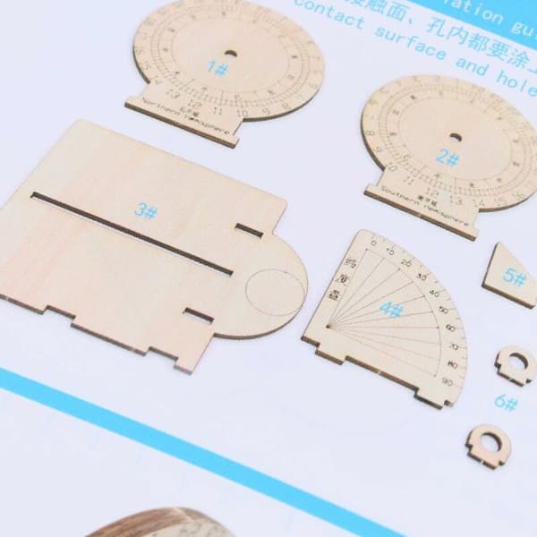 Ekvatorial Solur Ornament DIY Tre Utdanningsvitenskapelig