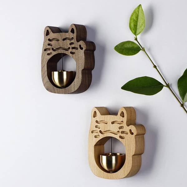 Kattklocka Dörrklocka Ornament Dekoration Dörrklocka Vindspel Kylskåp