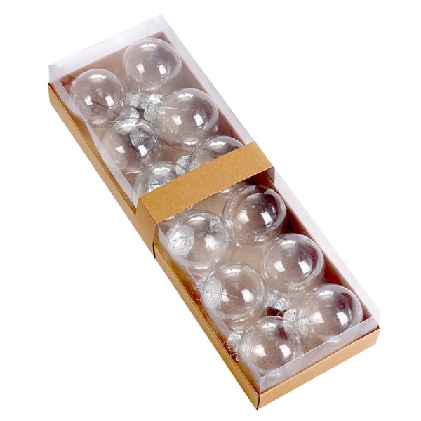 DIY Clear Plastic Fillable Balls Ornament, Christmas Balls for