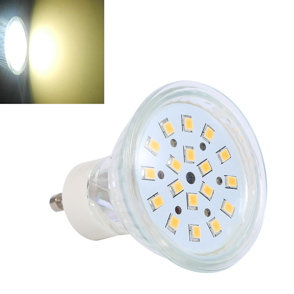 1 st 3W GU10 18 lysdioder Spot Light Lamp Värmare Vit Lamp Lamp