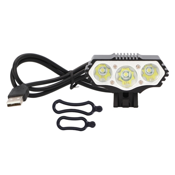Cykelstrålkastare Super Bright 3 LED Cykelfrontljus 3000lm USB-driven strålkastare