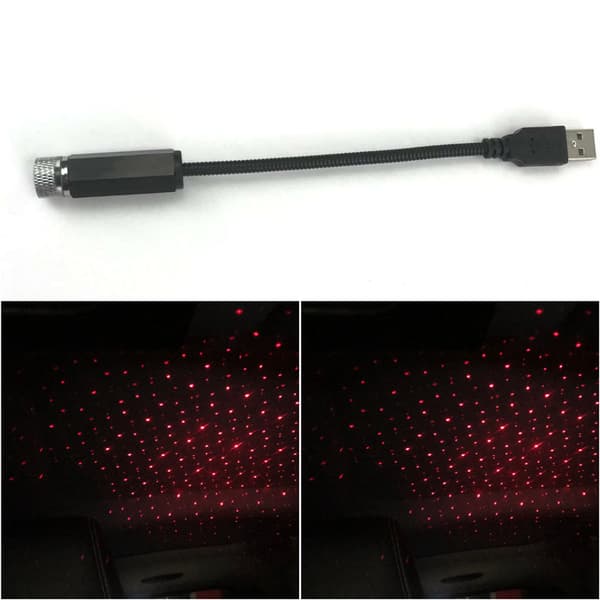 Usb Bil Interiör Tak Led Stjärnljus Atmosfär Stjärnhimmel Natt
