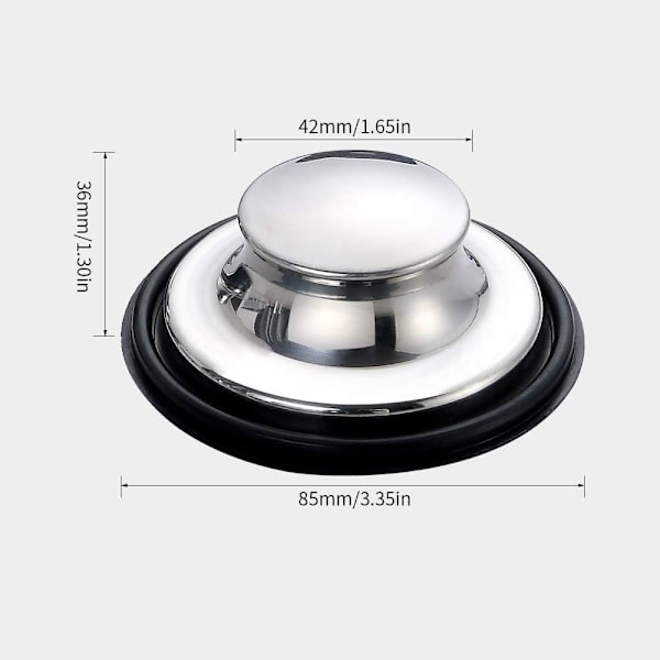 3.35\" (85 mm) Diameter Vaskdæksel, Køkkenvask i rustfrit stål