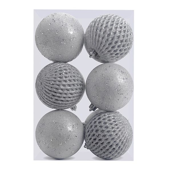 3.15" Christmas Ball Ornaments 12 pcs Glitter Sequin Foam Ball
