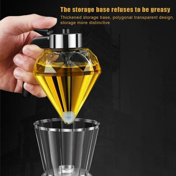 Drypfri honningdispenser i glas med stativ, sirupsdispenser