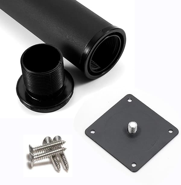 (80mm), 4 Justerbara Svarta Ben Förtjocka Skåpsben Bord