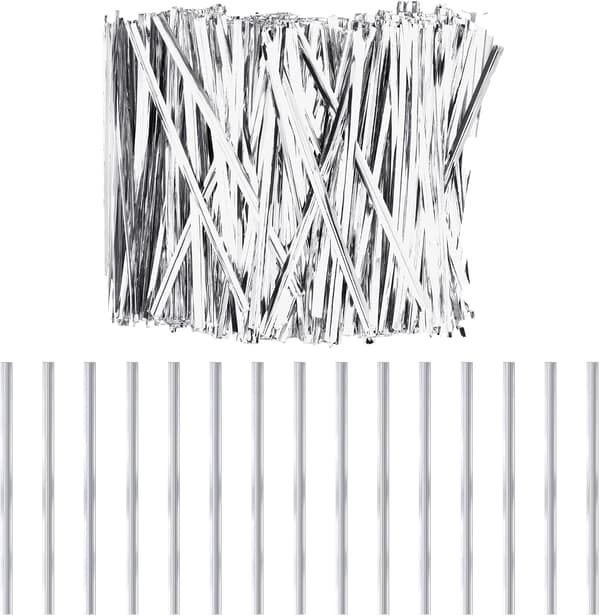 Hvide Papir Twist Ties Genanvendelige Posebindinger Papir Twist Ties Slik B