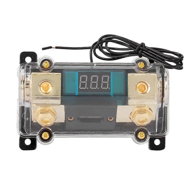 Bil Audio Strømsikringsholder Stereo Distribusjonsblokk Boks Digital Skjerm (150A)