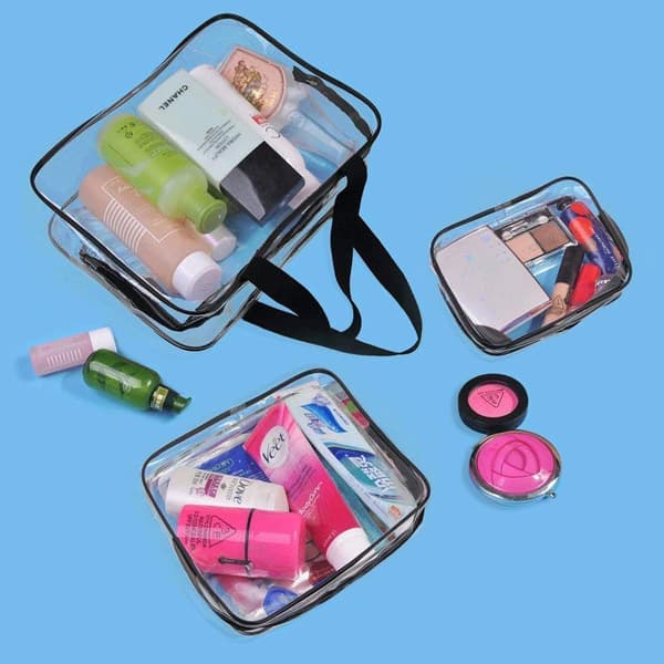 3 i 1 presentpåsar Transparent PVC Resväska Vattentät Multifunktionell