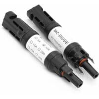 2 stk. MC-4-kontakt med diode, 10A DC1000V diode parallell solcelle