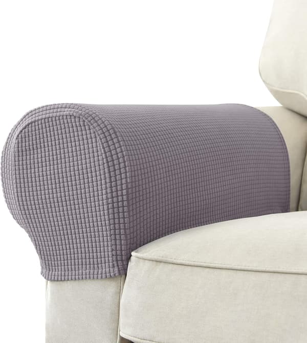 Set med 2 Jacquard Stretch Soffa Fåtölj Armstödsskydd Halkfria Möbelskydd Armstöd Överdrag för Soffa Vilstol