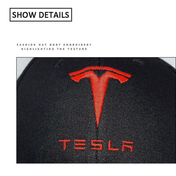 SHAO Biltillbehör För Tesla Model 3 SYX Logo Baseball Cap Hatt Gorra Män Kvinnor Utomhussport Solhatt Casquette Svart Auto Styling