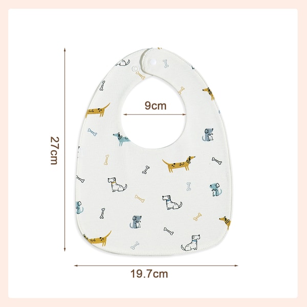 2 st Baby Haklappar, Bomulls Baby Bandana Haklappar Nyfödda Haklappar Dregel och Tandspricknings Haklappar Style 4