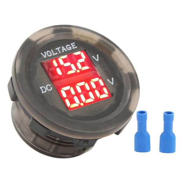 LED Bil Voltmeter Digital Display 12-24V Vandtæt Universal Dobbelt Spændingsmåler til Køretøjer