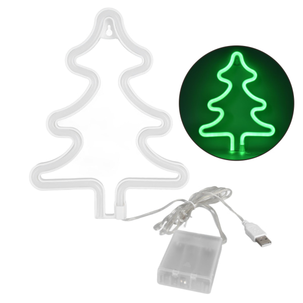 Led-ljusskylt Gröna Julgranar Säker Stabil Unik Form