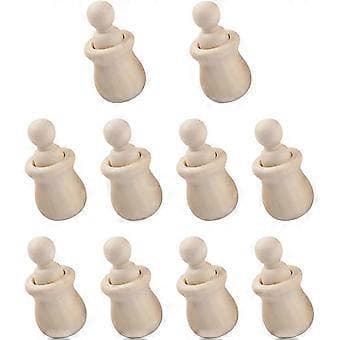 Trefigurer Pakke med 10 Trefigurer for Maling Trefigurer Dukker Uferdig