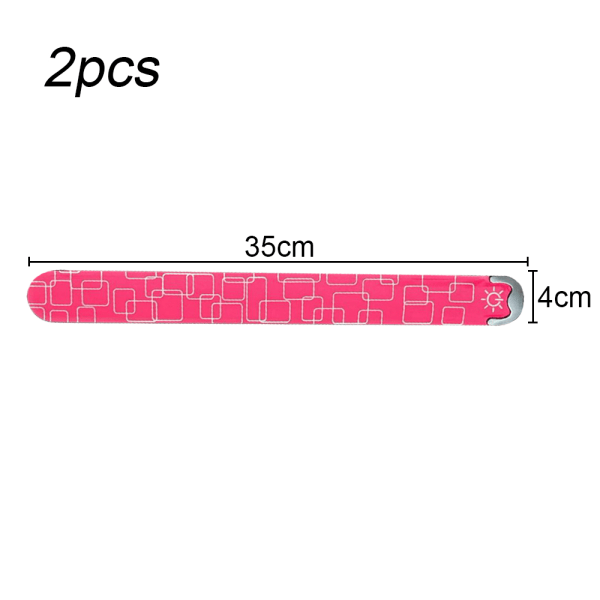 LED-armband för löpning (2-pack), USB uppladdningsbart reflekterande Pink