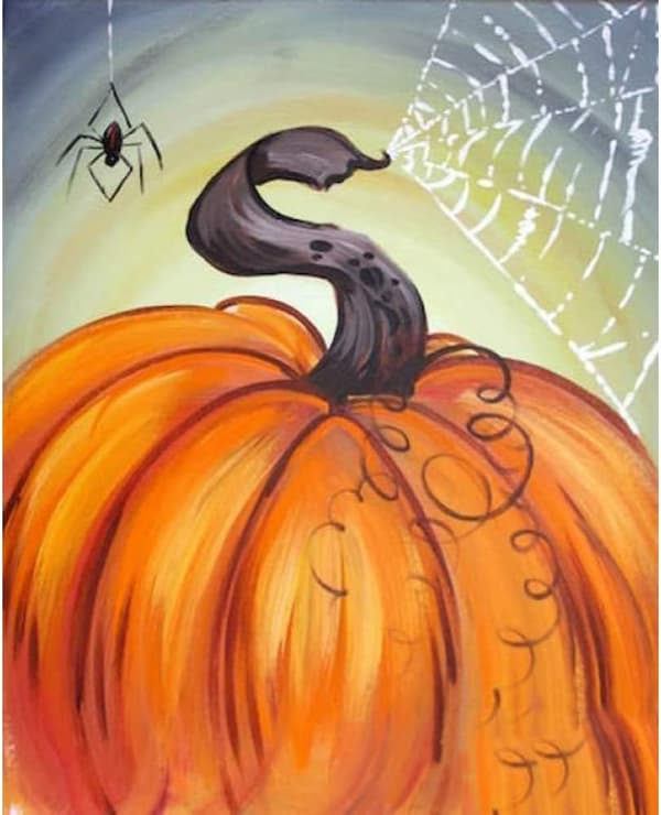 30*40cm Full Diamond Painting, Halloween Pumpa Diamond Painting