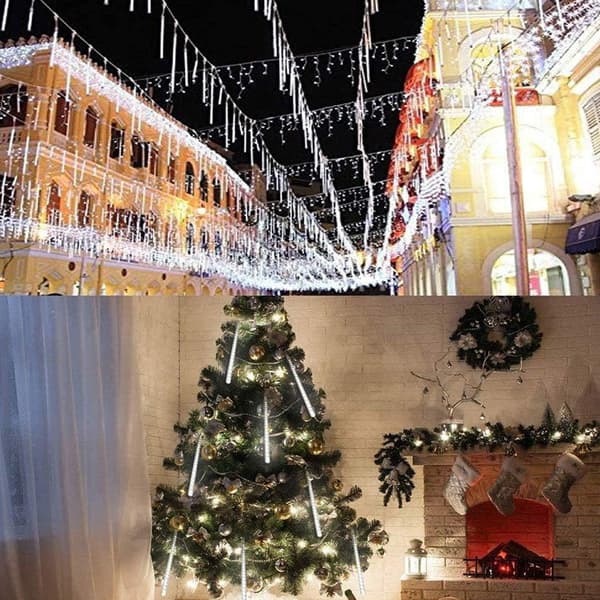 Utomhus Julbelysning, Meteorregn Fallande Regnljus för Julgran Halloween Dekoration Bröllopsfest