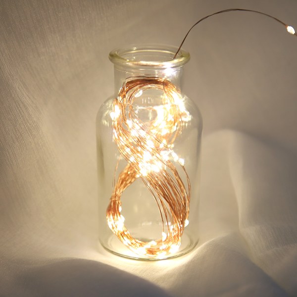10M 100 LED-ljusslinga utomhus koppartrådsljusslinga 8