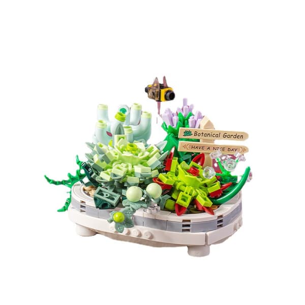 1 stk. Mini saftige bonsai-byggeklodssæt, saftige planter B