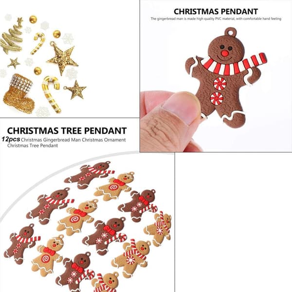 Stora pepparkaksgubbe-prydnader pepparkaka juldekor jul julgransprydnader julgransdekorationer B