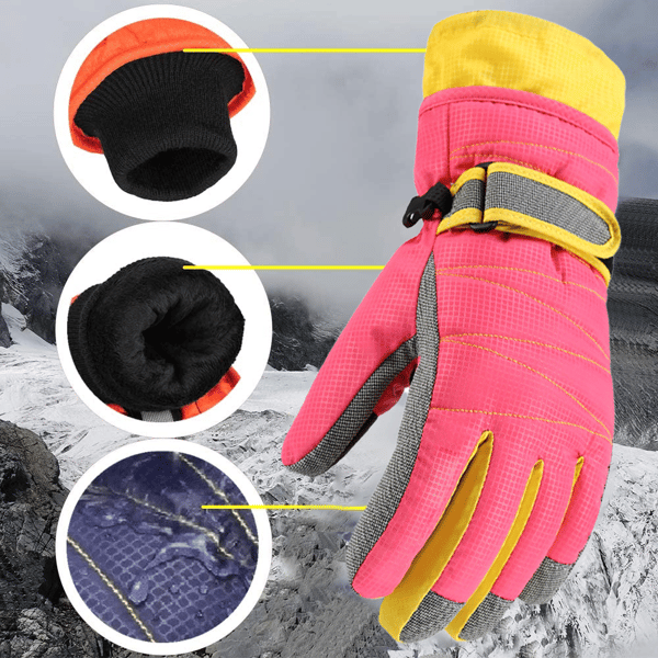 Vinter Varme Kalde Værhansker Ski Snøhansker Snowboard Pink L