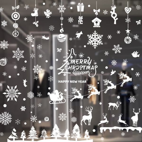 Pack of 197 Window Stickers Christmas Window Decorations