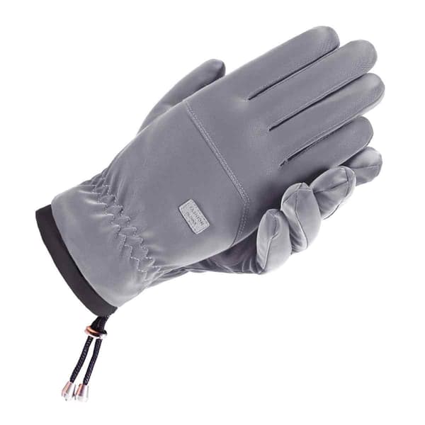 Vinterhandsker til mænd med touchscreen-fingre, varme touchscreen-handsker til mænd, vindtætte handsker til mænd, herrehandsker med touchscreen-fingre Grey