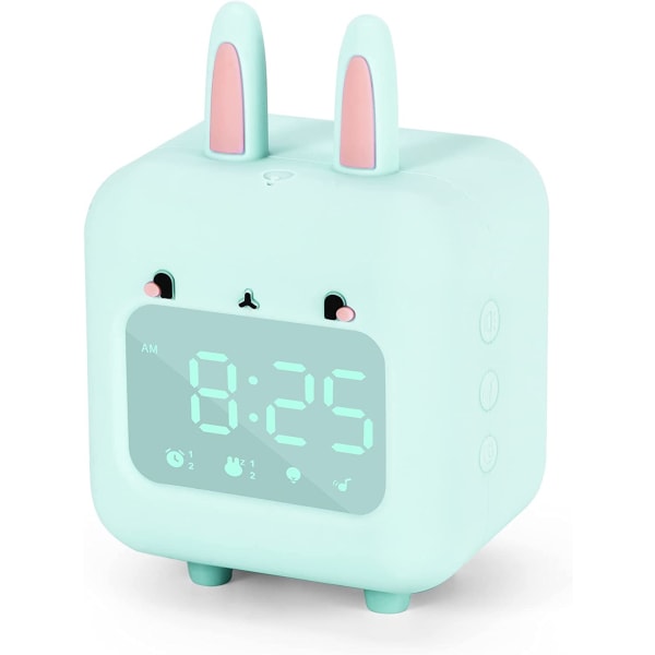 Barnväckarklocka, digital väckarklocka för barn, söt kanin