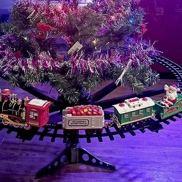 Juletogsæt, elektrisk togsæt med lys og lyd, julegaver juletræsdekoration