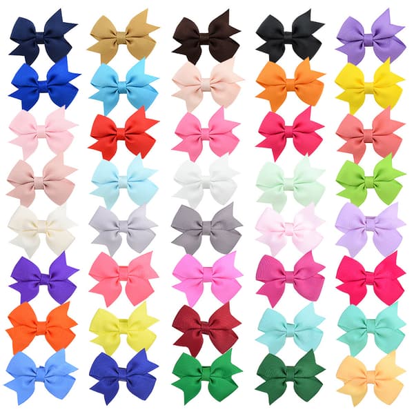 40-pack flickhårklämmor knuthårklämma babyflicka halkfri hår A