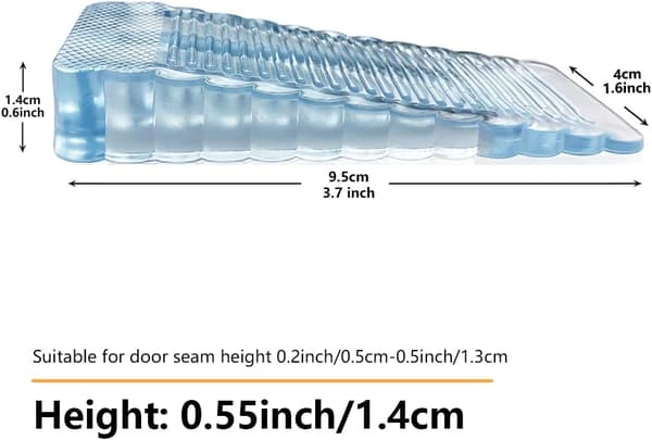 4 delar Transparent Dörrkil Mjuk Gummi Halkfri Blockhöjd