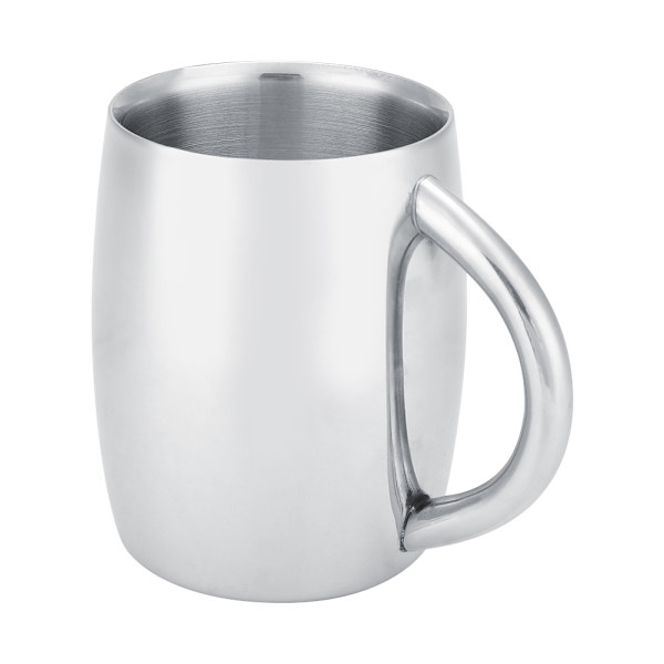 1 st rostfritt stål dubbelväggig kaffekopp öl te mugg med
