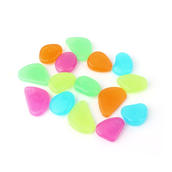 100 st/förpackning Glow In The Dark Stones Pebble Luminous Rock Home