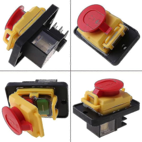 Kjd12 250v 4-pin vanntett magnetisk start-stopp nullspenningsutløser trykknappbryter