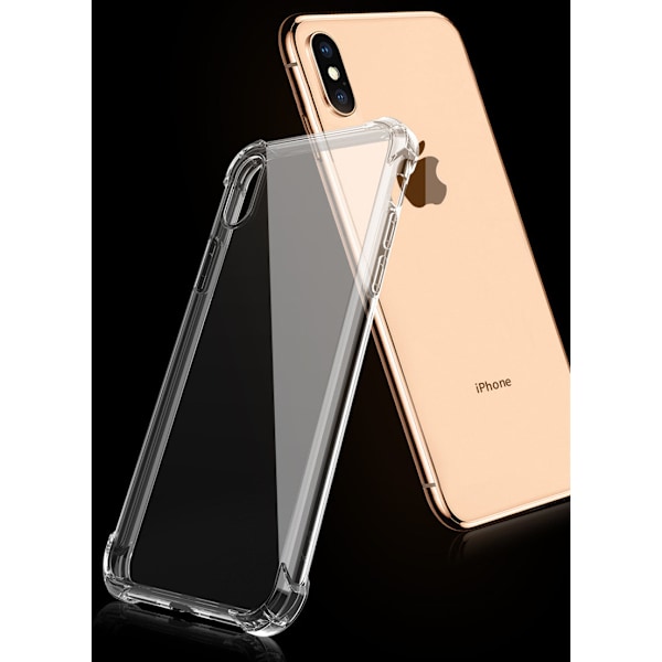 iPhone X/Xs silikon Shockproof Skal extra stöt tåligt Transparent