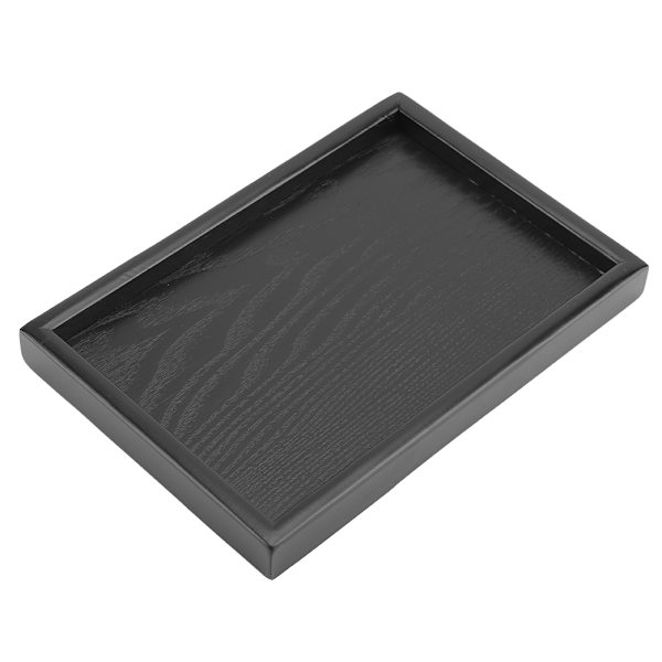 Rektangulär serveringsbricka i massivt trä för te, kaffe, snacks och måltider