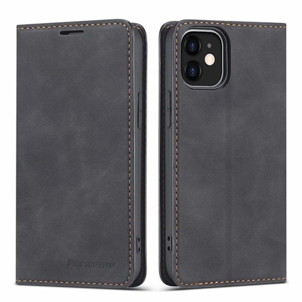 iPhone 12 - Plånboksfodral FORWENW Svart Svart