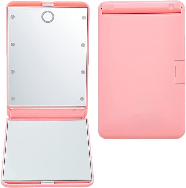 Rejsespejl Kompakt Makeup Spejl Bærbart Touch Switch