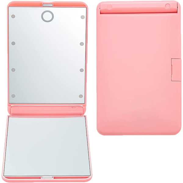 Resespegel Kompakt Makeup Spegel Bärbar Touch Switch